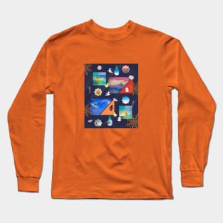 Halloween Surfing Long Sleeve T-Shirt